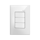Conjunto de 3 interruptores simples 1 placa de 3 postos 4x2 com suporte 10 A 250 V~ branco Simon 35