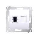 Prise HDMI connexion à vis avec griffes blanc Simon 54