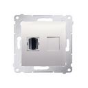 Prise HDMI connexion à vis avec griffes marfil Simon 54