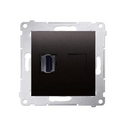 Prise HDMI connexion à vis avec griffes graphite Simon 54