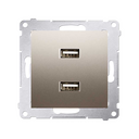 Double chargeur USB 2,1 A 5V DC 230 V Cava Simon 54
