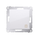 Poussoir lumière 16AX connexion à vis avec griffes blanc Simon 54