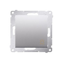Poussoir lumière 16AX connexion à vis avec griffes aluminium Simon 54