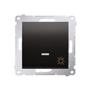 Poussoir lumineux lumière 16AX connexion à vis avec griffes graphite Simon 54