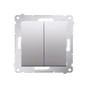 Double va et vient 10AX connexion à vis avec griffes aluminium Simon 54