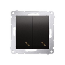 Double va et vient 10AX connexion à vis avec griffes graphite Simon 54