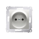 Prise de courant 2P connexion à vis avec griffes aluminium Simon 54