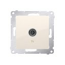 Prise TV connexion à vis avec griffes marfil Simon 54