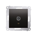 Prise TV connexion à vis avec griffes graphite Simon 54