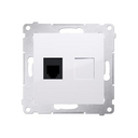 Prise télephone RJ12 connexion à vis avec griffes blanc Simon 54