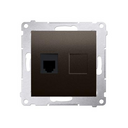 Prise télephone RJ12 connexion à vis avec griffes graphite Simon 54
