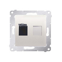 Prise RJ45 cat.6 -couvercle anti-poussière connexion à vis avec griffes marfil Simon 54