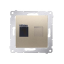 Prise RJ45 cat.6 -couvercle anti-poussière connexion à vis avec griffes cava Simon 54