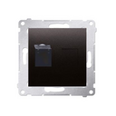 Prise RJ45 cat.6 -couvercle anti-poussière connexion à vis avec griffes graphite Simon 54
