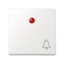 Single rocker with viewer and bell symbol white Simon 73 Loft