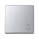Tecla individual con grabado luz para pulsador aluminio Simon 73 Loft