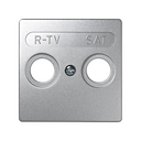 Накладка для розетки R-TV+SAT с пиктограммой "R-TV SAT" цвета алюминий Simon 73 Loft