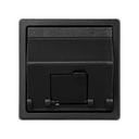 Angled voice and data plate with dust cover for 1 AMP® RJ45 connector category 5e UTP graphite Simon 73 Loft