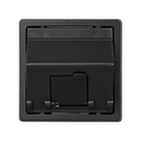 Plaque de voix et de données inclinée avec protection en caoutchouc pour 1 connecteur RJ45 AVAYA® graphite Simon 73 Loft