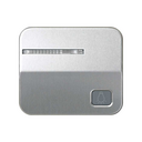 Single rocker with viewer and light symbol for push button aluminium Simon 75