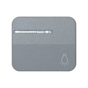 Single rocker with viewer and light symbol for push button grey Simon 75