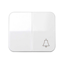Double rocker with bell symbol for set 1 2-way switch and 1 bell push button white Simon 75