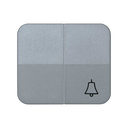 Double rocker with bell symbol for set 1 2-way switch and 1 bell push button grey Simon 75