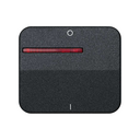 Tecla individual para interruptor bipolar com piloto branco e gravação I/O grafite Simon 75