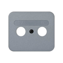 Placa para tomadas indutivas de R-TV cinza Simon 75