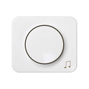Placa para os reguladores de música ambiente com gravação nota musical branco Simon 75