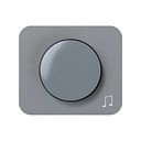 Placa para os reguladores de música ambiente com gravação nota musical cinza Simon 75