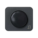 Placa para os reguladores de música ambiente com gravação nota musical grafite Simon 75