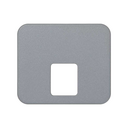 Plate for telephone sockets with RJ11 and RJ12 connectors grey Simon 75
