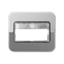 Single rocker for switches with support for label holders aluminium Simon 75