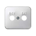 Plate for inductive R/TV/SAT sockets aluminium Simon 75
