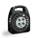 HOUSEHOLD EXTENSION CABLE 15M H05VV-F 3G1.5MM² 4 SOCKETS 16A 230V~ BLACK/GRAY SIMON