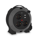 EXTENSION CORD WITH USB 10M H05VV-F 3G1.5MM² 3 SOCKETS + 2 PORTS 16A 250V~ BLACK/GRAY SIMON