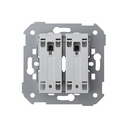 Doble conmutador con luminoso pulsante 10A 250V~ con sistema de embornamiento rápido Simon 360
