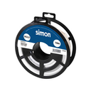 Cabo branco de mangueira redonda H05VV-F, 3G 2,5 mm², com 10 metros da Simon