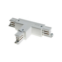 T connector with LH interior ground 3-phase rail Black