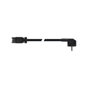 Quick connection patch cord female-Schuko 3-pole 2 meters long in PVC with cross-section of 3 x 1.5mm² Black