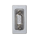 VGA HD15 female connector with trim plate aluminium Simon K45