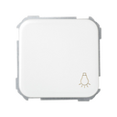 Pulsador con grabado luz 10 A 250V~ y sistema de embornamiento rápido blanco Simon 31