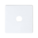 Plate for 1 BNC or TNC coaxial connector diameter 9.7 mm white Simon 27 Play