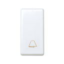 Push button 10A 250V~ with bell symbol for half element and fast terminal connection system white Simon 27 Play