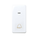 Push-button switch with bell symbol 10A 250V~ for half element, light indicator and fast terminal connection system white Simon 27 Play
