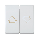 Set of 2 push-button switches for blinds 10A 250V~ with electrical latching system white Simon 27 Play