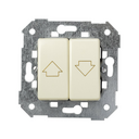 Set of 2 push-button switches for blinds 10A 250V~ without latching and with fast terminal connection ivory Simon 27 Play
