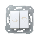 Set of 2 push-button switches for blinds 10A 250V~ without latching and with fast terminal connection white Simon 27 Play