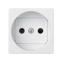 Two-pole socket outlet 16A 250V~ with safety device and screw terminal connection white Simon 27 Play